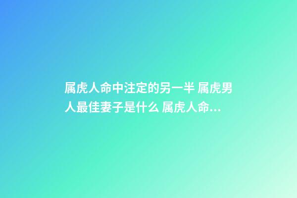 属虎人命中注定的另一半 属虎男人最佳妻子是什么 属虎人命中注定的另一半-第1张-观点-玄机派